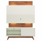 Rack Para Sala Com Painel Para Tv 55 Pol Led Acaia D03 Off White Nobre - Lyam Decor
