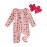 Roupa De Bebê Para Menina Ayalinggo Valentines, Macacão Rosa De 3 A 6 Meses