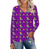 Camiseta Feminina Aceshion Mardi Gras Fat Tuesday New Orleans