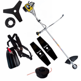 Roçadeira A Gasolina Buffalo Bf 33sb 1,2hp Com Carretel De Nylon Lâmina 3 Pontas E 2 Lâminas De Aço Com Duas Pontas