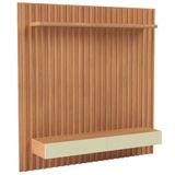Painel Ripado Para Tv 65 Pol 2 Gavetas 183cm Baraka D03 Freijó Off White - Lyam Decor
