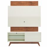 Rack Para Sala Com Painel Para Tv 55 Pol Acaia D03 Off White Nobre - Lyam Decor