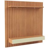 Painel Ripado Para Tv 65 Pol Com Led 2 Gavetas 183cm Baraka D03 Freijó Off White - Lyam Decor