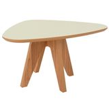 Mesa De Centro Para Sala De Estar Orgânica Alta Selly D03 Off White Freijó - Lyam Decor