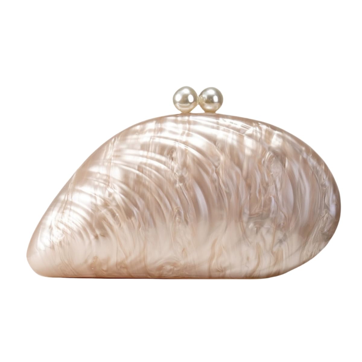 Bolsa De Ombro Umren Seashell Acrylic Evening Clutch Para Mulheres