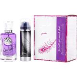 Perfume Feminino Lattafa Mahasin Crystal Violet Edp Spray 100 Ml&amp;desodorante 50
