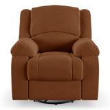 Poltrona Do Papai Reclinável Sala De Cinema Barcelona Glider Manual Giratória Veludo Terracota G23