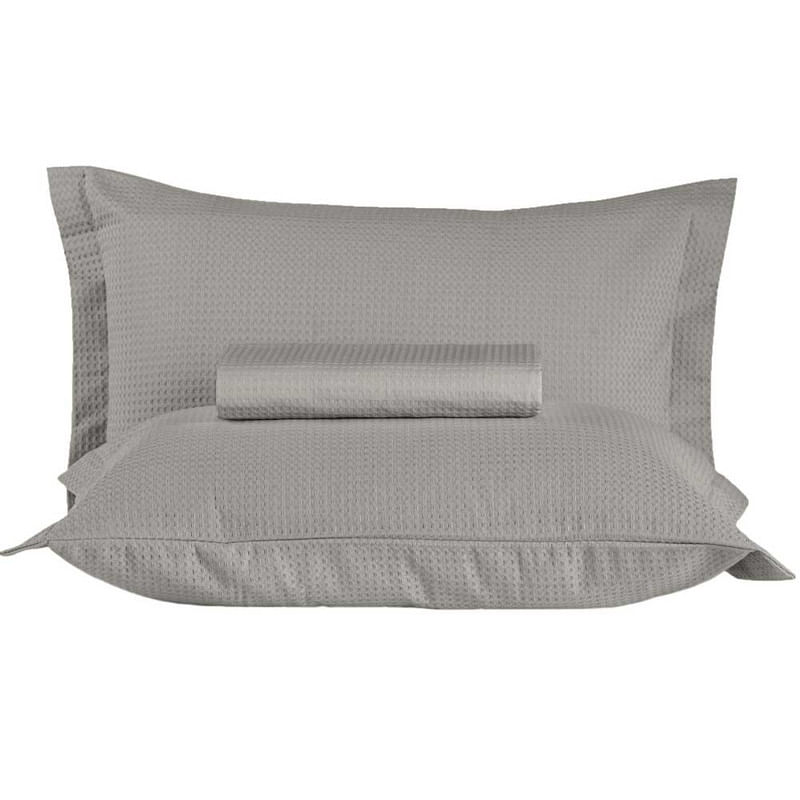 Kit Colcha Queen 100% Algodão Piquet Gênova Teka 3 Peças