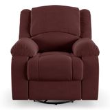 Poltrona Do Papai Reclinável Sala De Cinema Barcelona Glider Manual Giratória Massagem Usb Veludo Vinho G23
