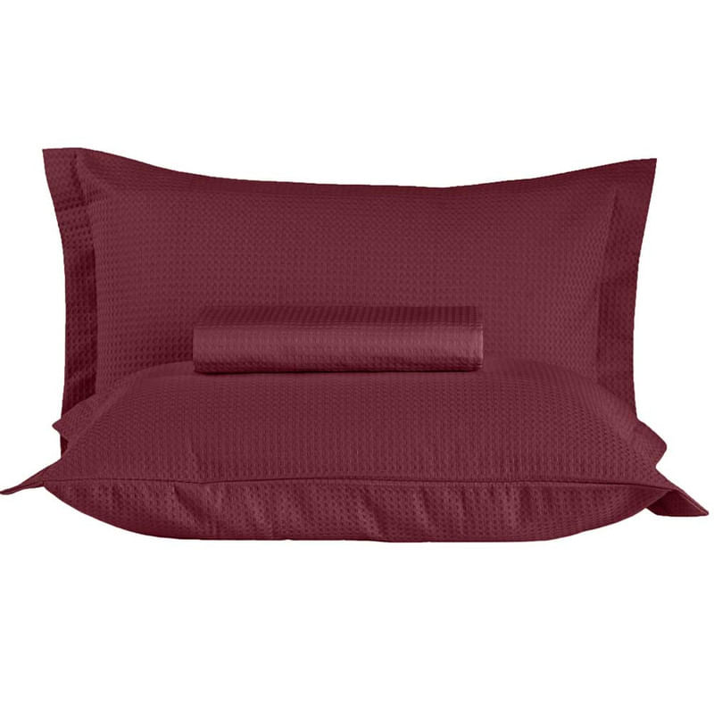 Kit Colcha Queen 100% Algodão Piquet Gênova Teka 3 Peças