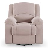 Poltrona Do Papai Reclinável Sala De Cinema Barcelona Glider Manual Giratória Massagem Usb Veludo Rosê G23