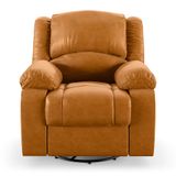 Poltrona Do Papai Reclinável Sala De Cinema Barcelona Glider Manual Giratória Pu Whisky G23