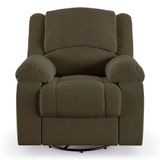 Poltrona Do Papai Reclinável Sala De Cinema Barcelona Glider Manual Giratória Massagem Usb Veludo Capuccino G23