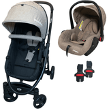 Carrinho De Bebe Bebe Conforto Passear Baby Jupiter 3 Em 1 Caqui