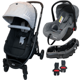 Carrinho De Bebe Bebe Conforto Base Passear Baby Jupiter Cinza