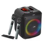 Caixa De Som Com Karaokê Imenso X65 40w Com 2 Mic 110v/220v