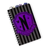 Caderno Espiral Silver Buffalo Addams Family Wednesday Com 5 Abas