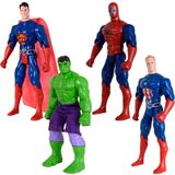 Quarteto Brinquedos Heróis 29cm Vingadores E Liga Da Justiça