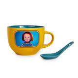 Caneca De Sopa Toynk Child&#39;s Play Chucky Good Guys 700 Ml Com Colher