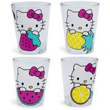Mini Conjunto De Copos Silver Buffalo Sanrio Hello Kitty 45ml X4