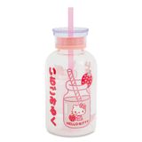 Garrafa De Leite De Vidro Hello Kitty Sanrio Strawberry 450ml