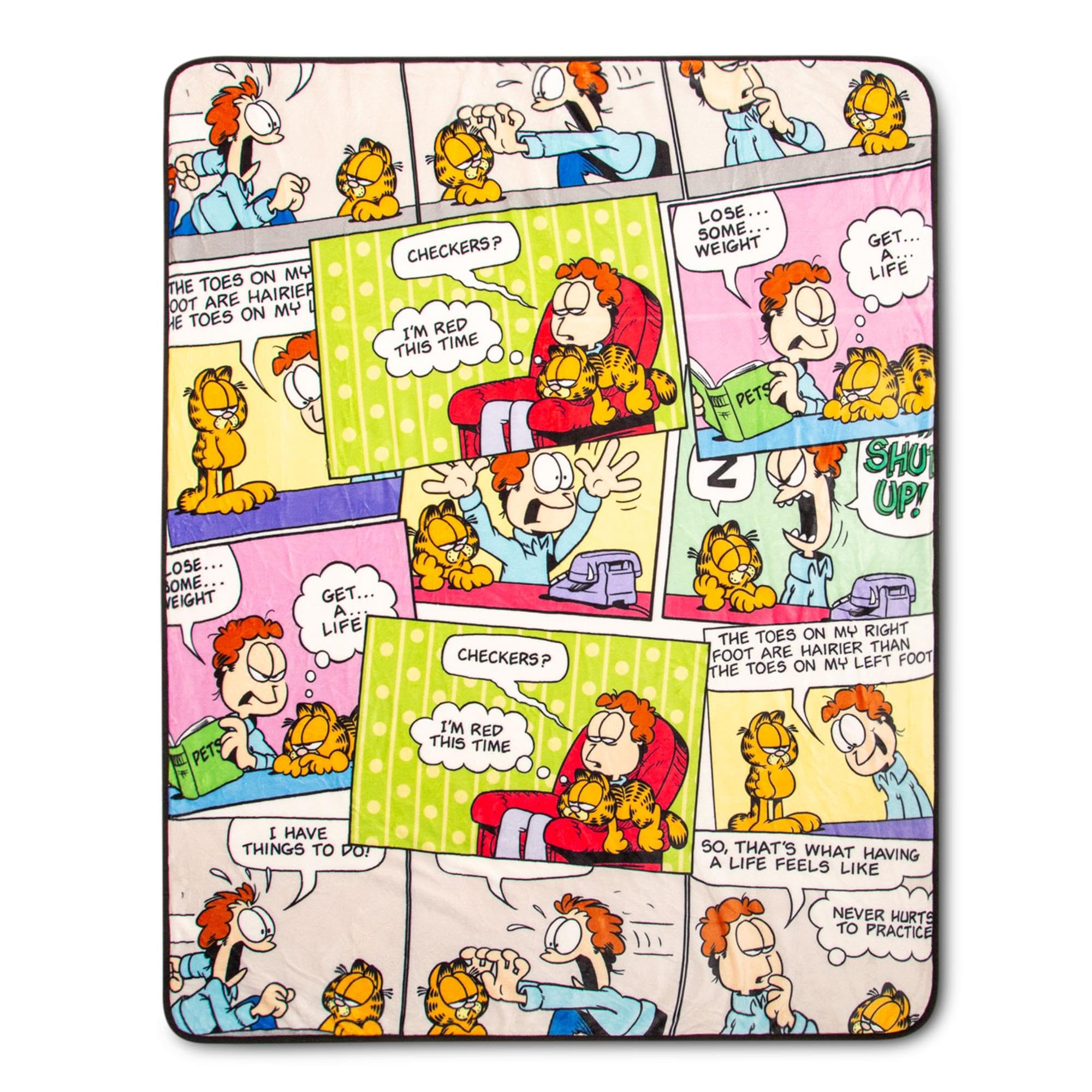Throw Blanket Silver Buffalo Garfield E Jon Comic Strip