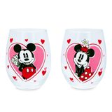 Copo De Vinho Disney Minnie And Mickey Mouse 600ml, Conjunto De 2