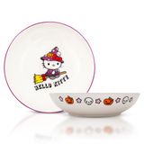 Taça De Jantar Sanrio Hello Kitty Witch 23cm Em Cerâmica