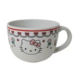 Caneca De Sopa Silver Buffalo Hello Kitty Face 710ml De Cerâmica