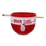 Conjunto De Louças Silver Buffalo Hello Kitty X Nissin Cup Noodles