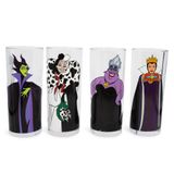 Óculos Tumbler Disney Villains, 300 Ml, Conjunto De 4 Utensílios De Bar Domésticos