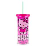 Copo Carnival Sanrio Hello Kitty Berry Pink 600 Ml Com Canudo