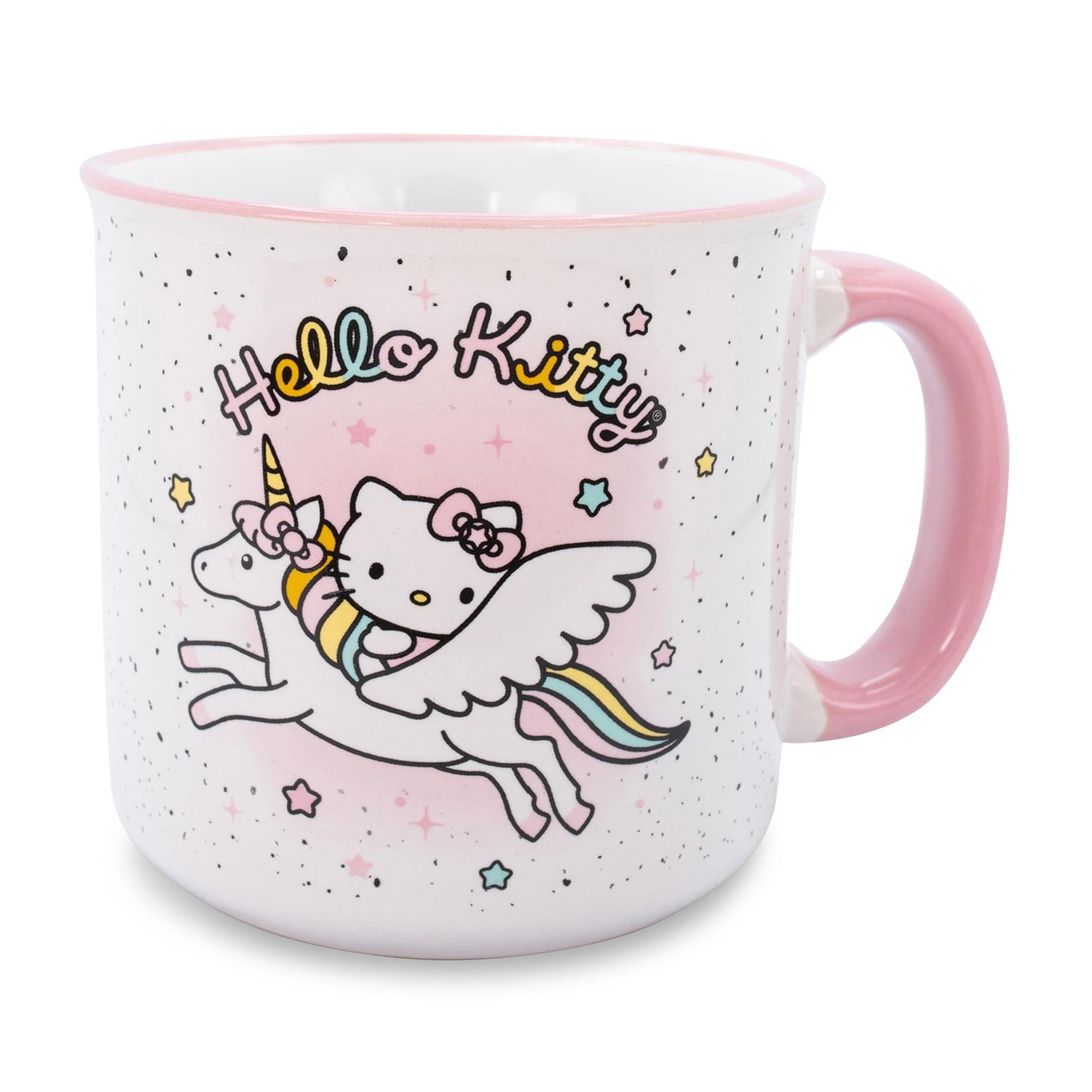 Caneca Camper Sanrio Hello Kitty Unicorn Star Ceramic 600ml