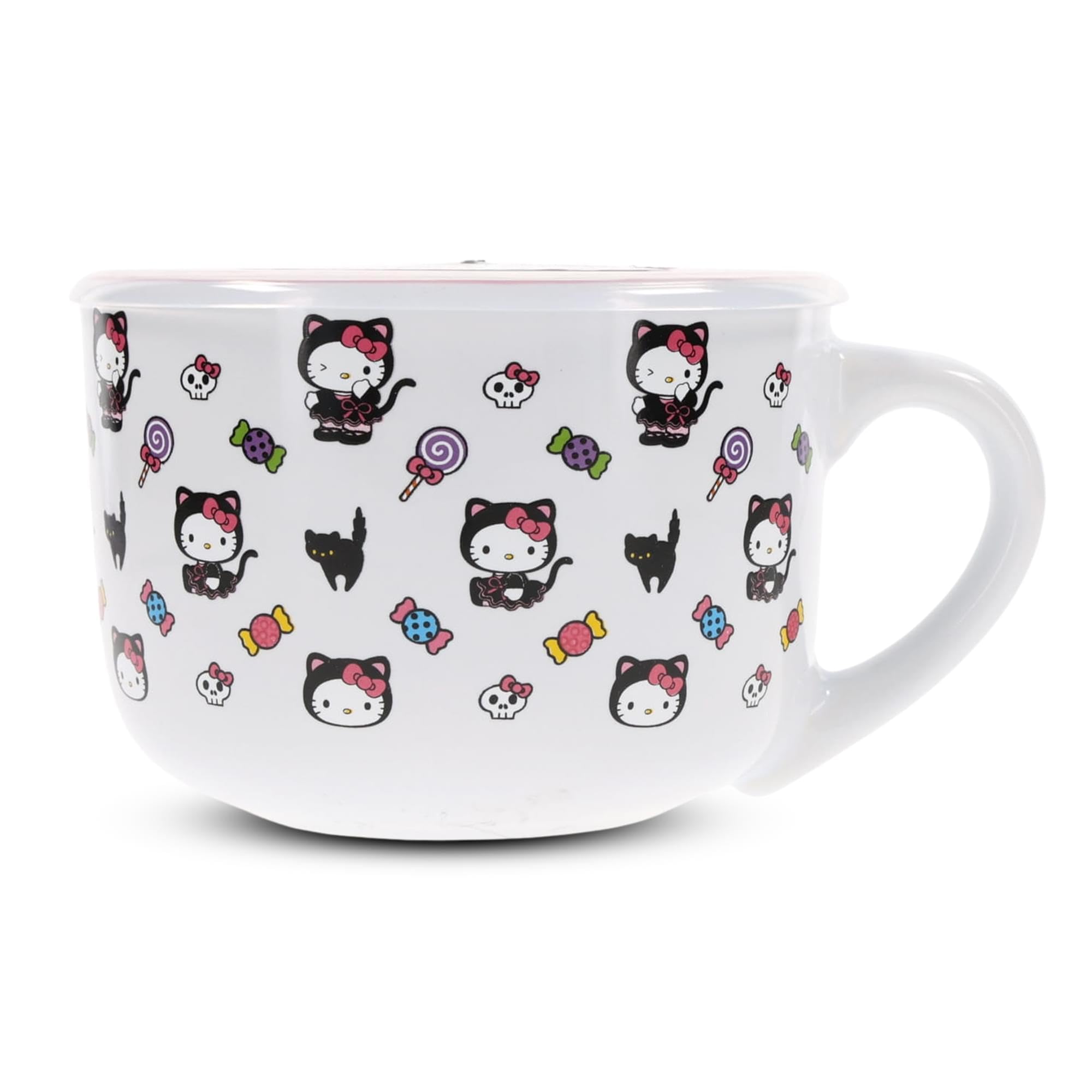 Caneca De Sopa Silver Buffalo Sanrio Hello Kitty Black Cat 700ml