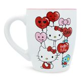 Caneca De Café Com Leite Silver Buffalo Sanrio Hello Kitty Heart Balões 750 Ml