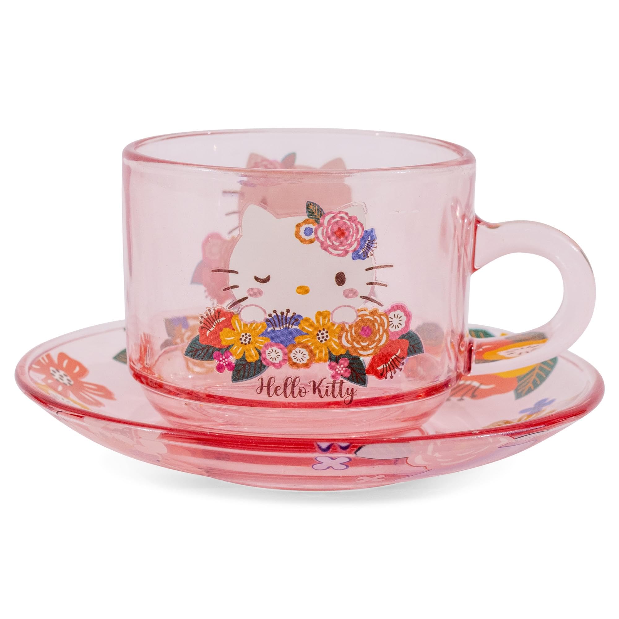 Conjunto De Xícaras De Chá E Pires Silver Buffalo Sanrio Hello