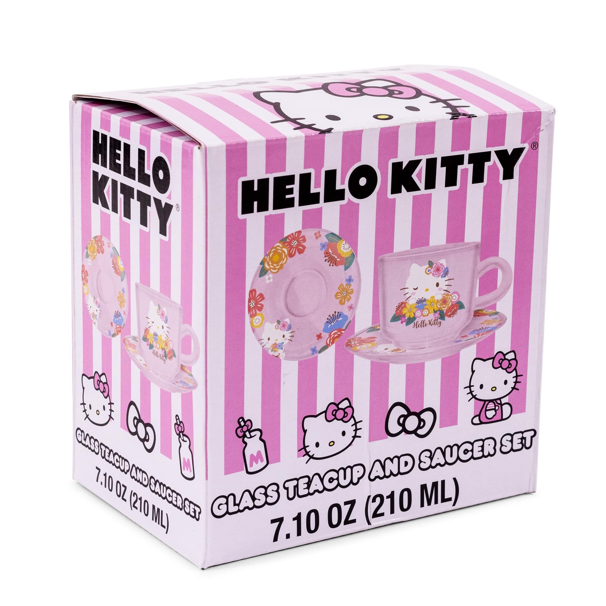 Conjunto De Xícaras De Chá E Pires Silver Buffalo Sanrio Hello