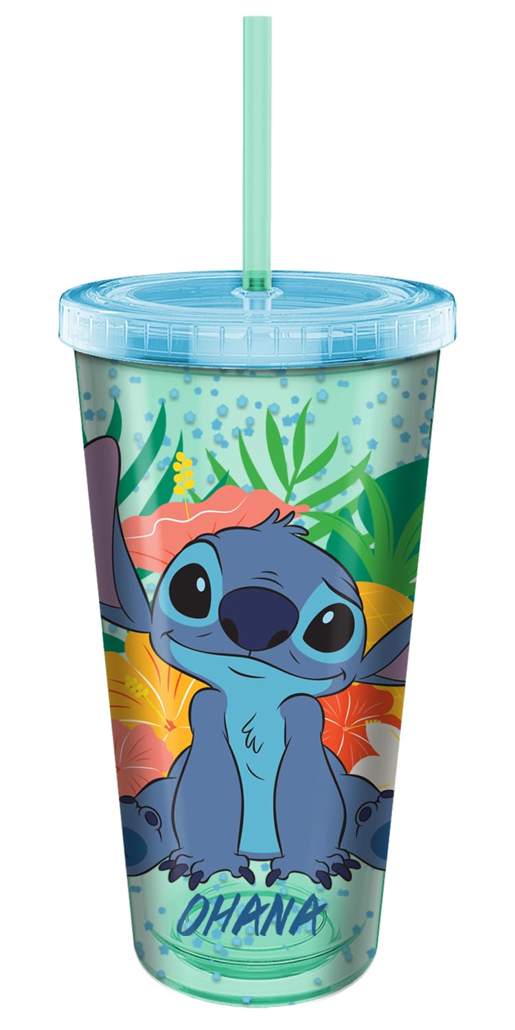 Copo Frio Silver Buffalo Lilo And Stitch Tropical Ohana 950 Ml