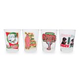 Copos De Vidro A Christmas Story Quotes, 60 Ml, Conjunto De 4