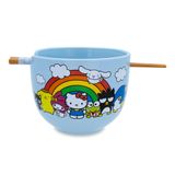 Conjunto De Louças Toynk Sanrio Hello Kitty Rainbow Ceramic