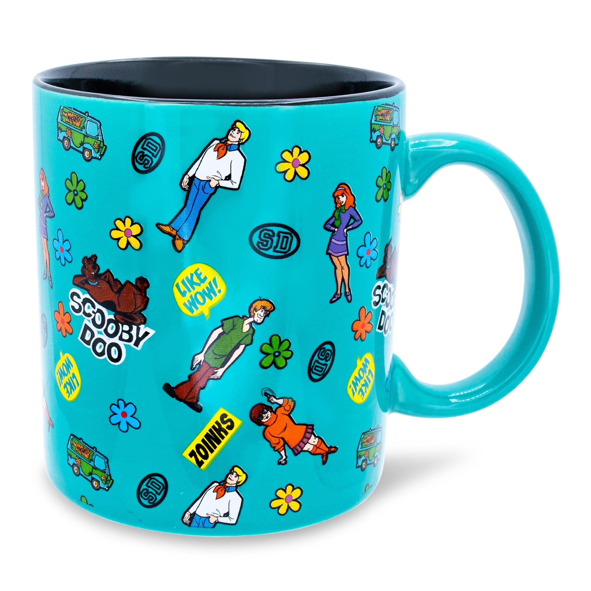 Caneca De Cerâmica Toynk Scooby-doo Sticker Pattern 600ml