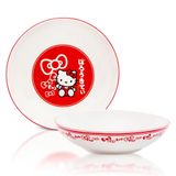 Taça De Jantar Sanrio Hello Kitty Red Bows 23cm Em Cerâmica