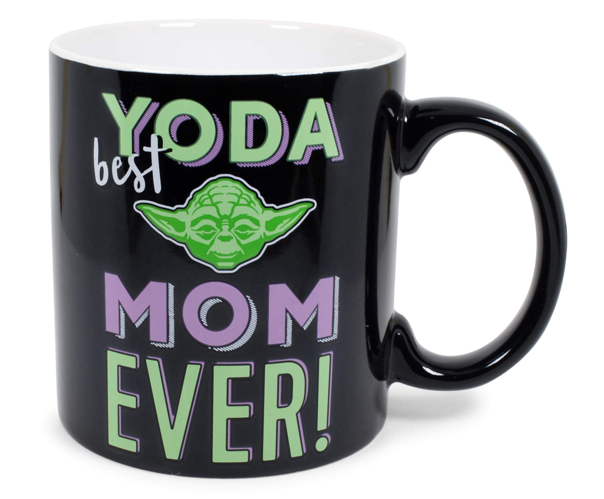 Caneca De Café Star Wars Yoda Best Mom Ever 600 Ml De Cerâmica