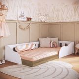 Cama Montessoriana Infantil Solteiro 80 Memphis Branco