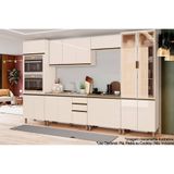 Cozinha Completa 7 Peças Connect 2 Aéreos 2 Balcões 2 Paneleiros 1 Complemento C5p96 Off White