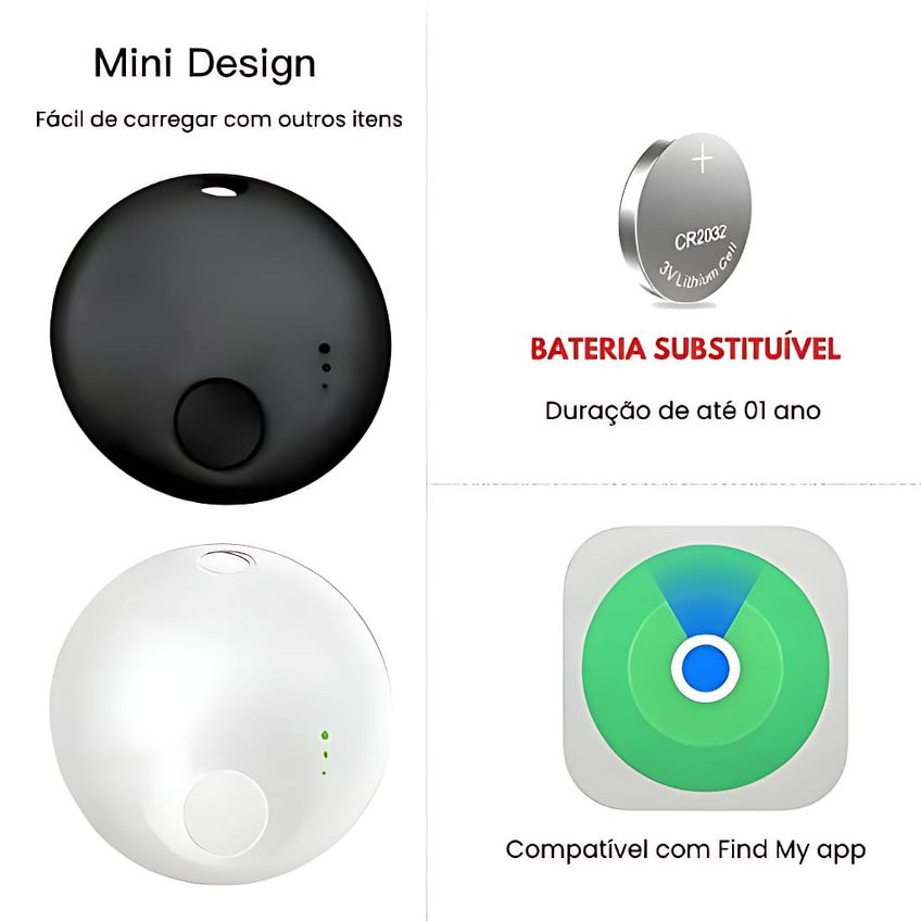Tag Rastreamento P/ Pets, Mala, Carro, Moto C/ Find My Apple - imagem 4