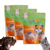 Kit 3 Petisco Natural Peito De Frango Cachorro E Gato 60g