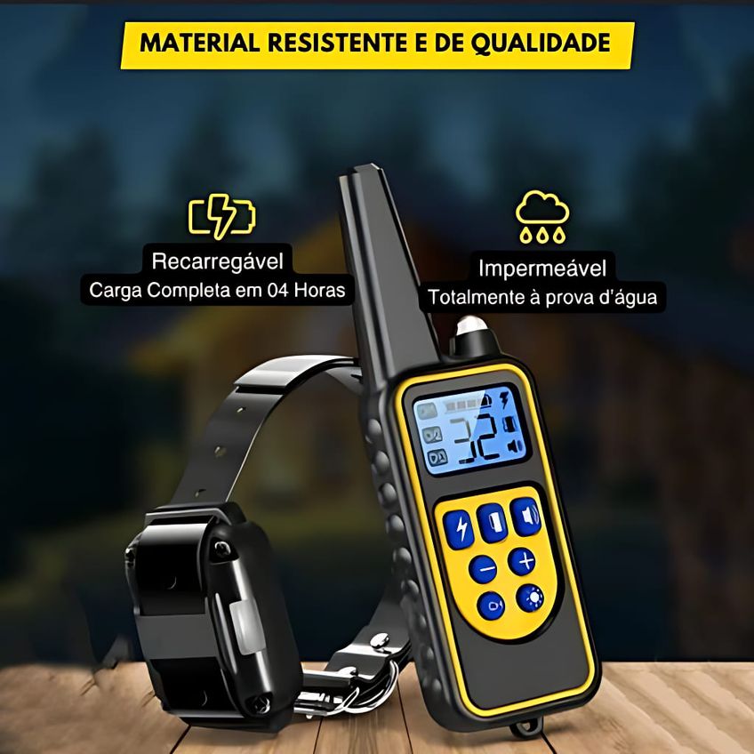 Coleira De Adestramento Cães Recarregável C/ Controle Remoto - imagem 3