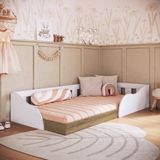 Cama Montessoriana Infantil Solteiro 80 Memphis Branco