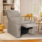 Poltrona Do Papai Reclinável Copenhagen Suede Bege